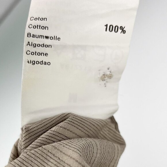 IKKS Beige/White Striped 100% Cotton Shirt Size M - Picture 3 of 8